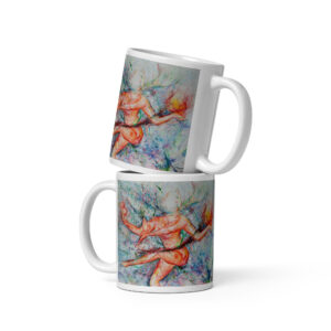 White glossy mug